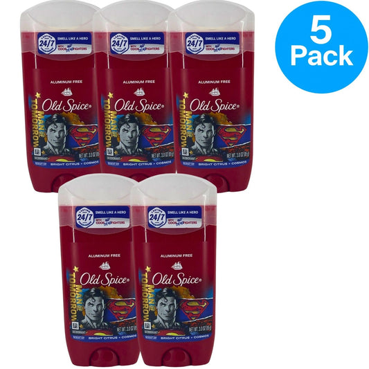 Old Spice Man of Tomorrow Scent Deodorant Stick Aluminum Free 3.0oz 5 Pack New