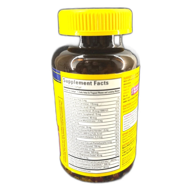 Nature Made Folic Acid DHA Prenatal 90ct 180 Total Exp 06/27 Pack of 2 New