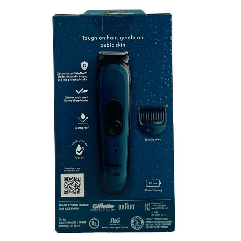 Gillette Intimate Pubic Hair Trimmer i3 Waterproof SkinFirst Technology 1 Count
