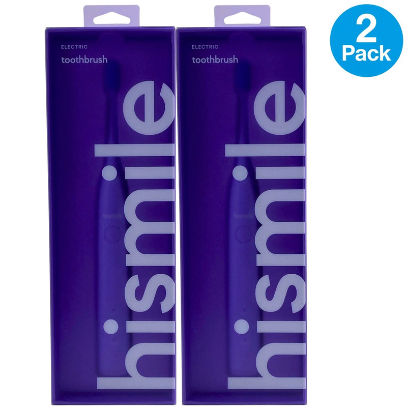 Hismile Electric Toothbrush Rechargeable 3 Modes Timer Purple 2 Pack New