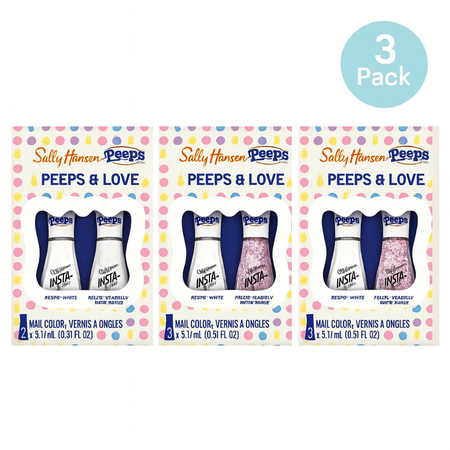Sally Hansen Peeps Nail Polish Duo 0.31oz Each 3 Pack New