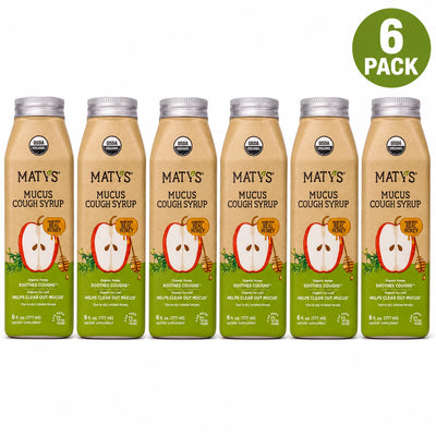 Maty's Organic Mucus Cough Syrup with Real Honey & Ivy Leaf 6 Pack Exp: 10/26