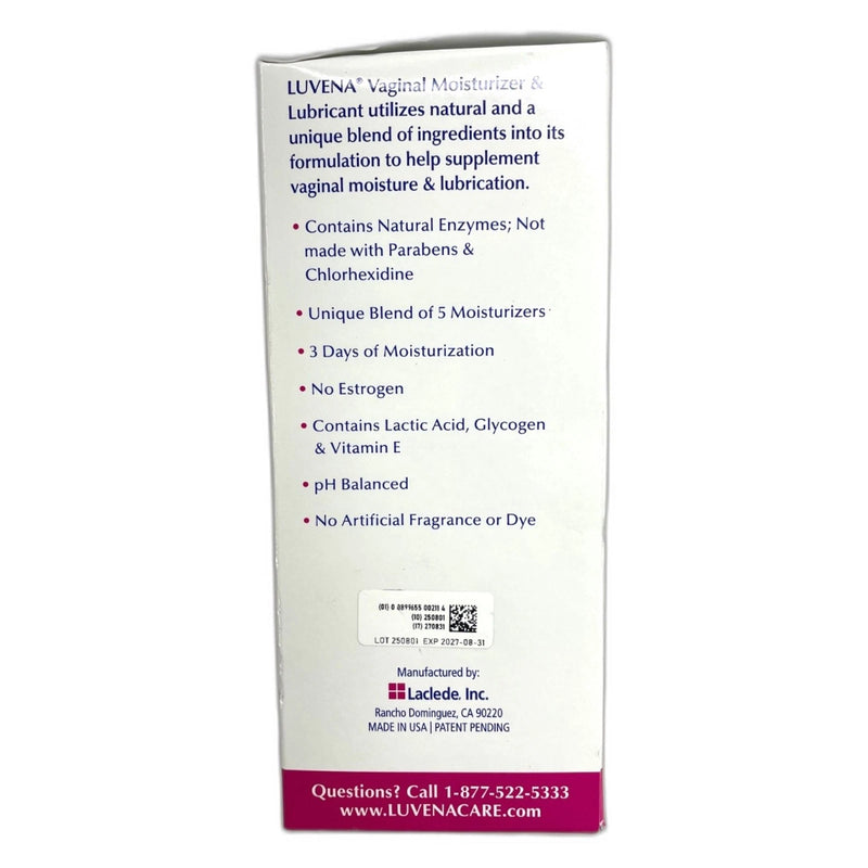 Luvena Restorative Vaginal Moisturizer 5g Pre-filled Exp 01/27 Pack of 2 New
