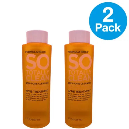 Formula 10.0.6 So Totally Clean Deep Pore Cleanser Acne Treatment 2-Pack bottles