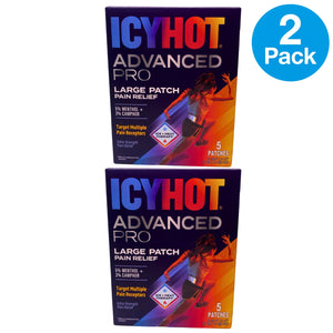Icy Hot Advanced Pro Large Pain Relief Patches 5 Count 2 Pack New Exp 05/2027