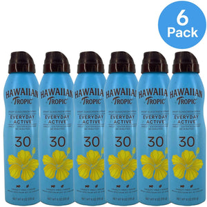 Hawaiian Tropic Everyday Active Sport Sunscreen Spray SPF 30 6oz 6 Pack New