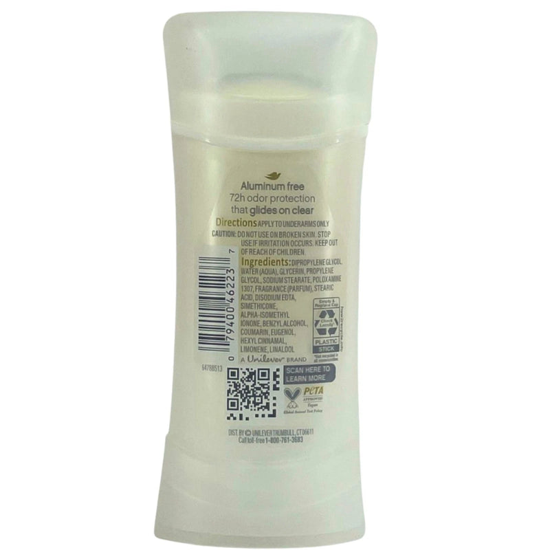 Dove Aluminum Free Coconut Pink Jasmine Deodorant 2.6 Oz 5 Pack New