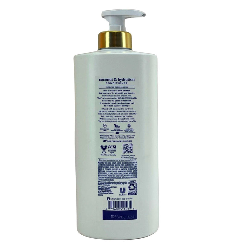 Dove Coconut & Hydration Damage Therapy Conditioner 28 OZ 2 Pack New