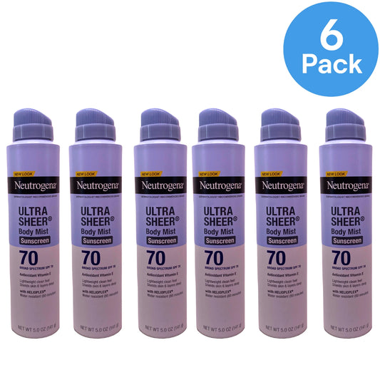 Neutrogena Body Mist Sunscreen SPF 70 5 oz 6 Pack New