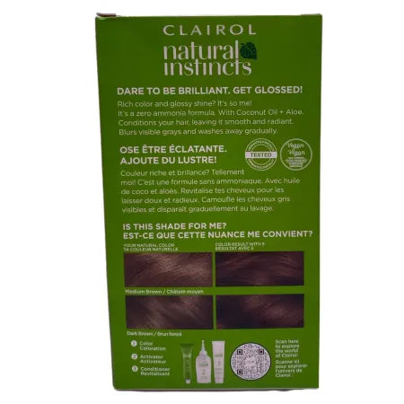 Clairol Natural Instincts 5 Medium Brown Hair Color 3 Pack New