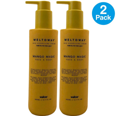 Wakse Meltoway Hair Dissolving Cream Mango Magic Face & Body 6.7 oz 2 Pack New