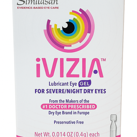 iVIZIA Lubricant Eye Gel 30ct Vials for Night Dry Eyes - 1 Pack - New
