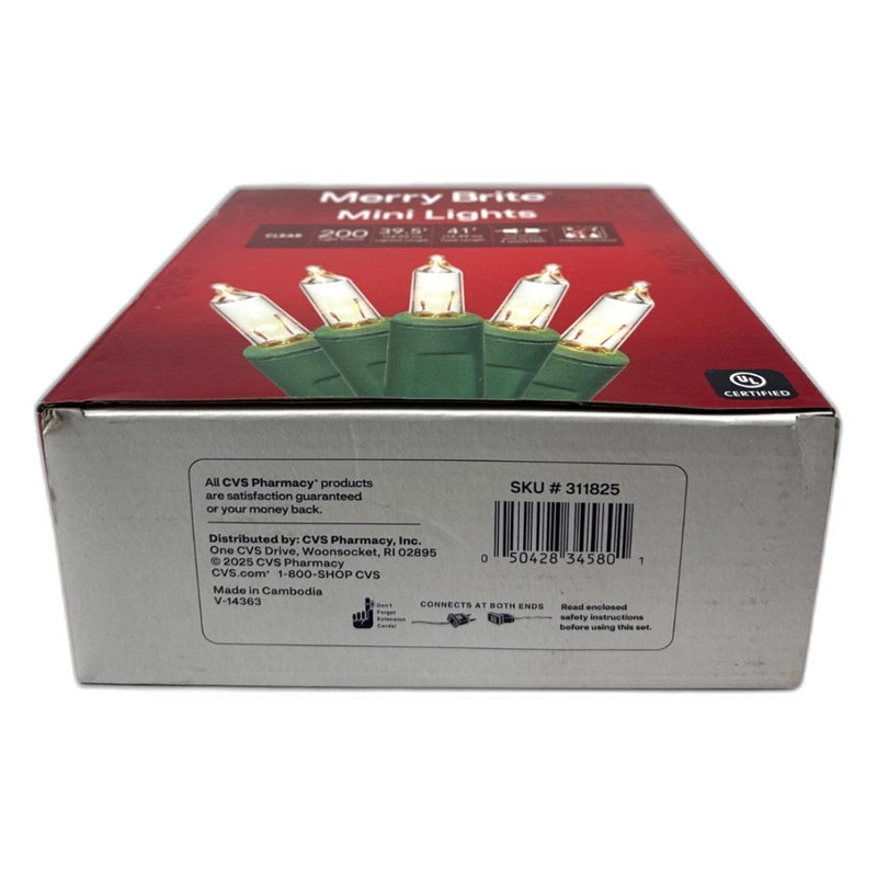 Merry Brite Mini Lights Christmas Tree Clear Bulbs 1800 Total Pack of 3 New