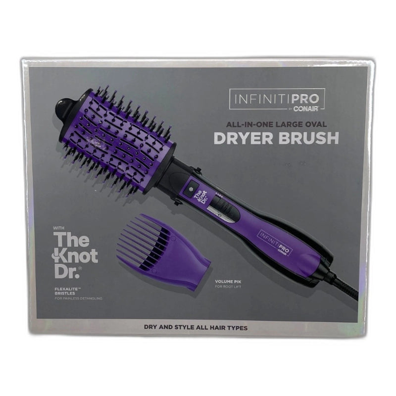 Infiniti Pro the Knot Dr All-in-One Dryer Brush Wet Dry Hair Styler Black New