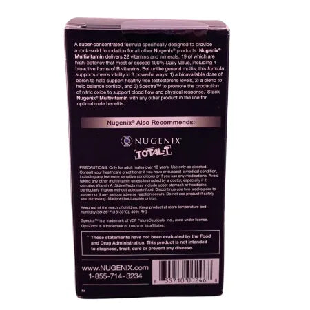 Nugenix Testosterone Multivitamin for Men - 22 Vitamins & Minerals - 60ct 09/26
