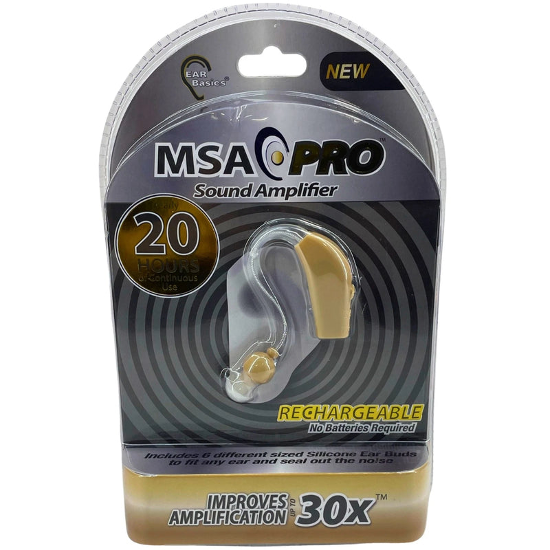 MSA 30X Pro Rechargeable Sound Amplifier Earpiece Personal Audio Device 1 Pack