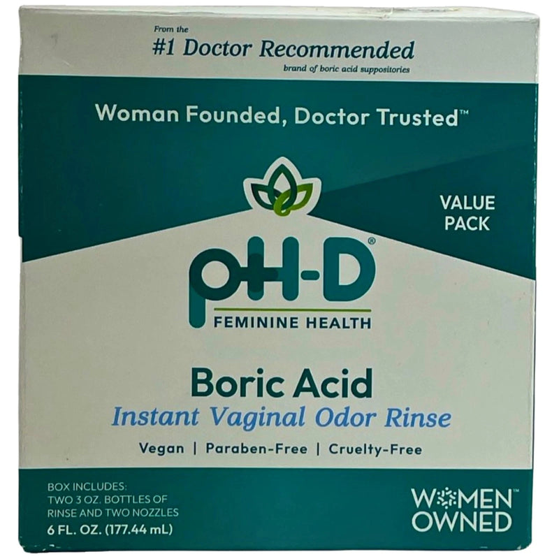 pH-D Feminine Health Boric Acid Instant Vaginal Odor Rinse 1 Pack Exp 09/27 New