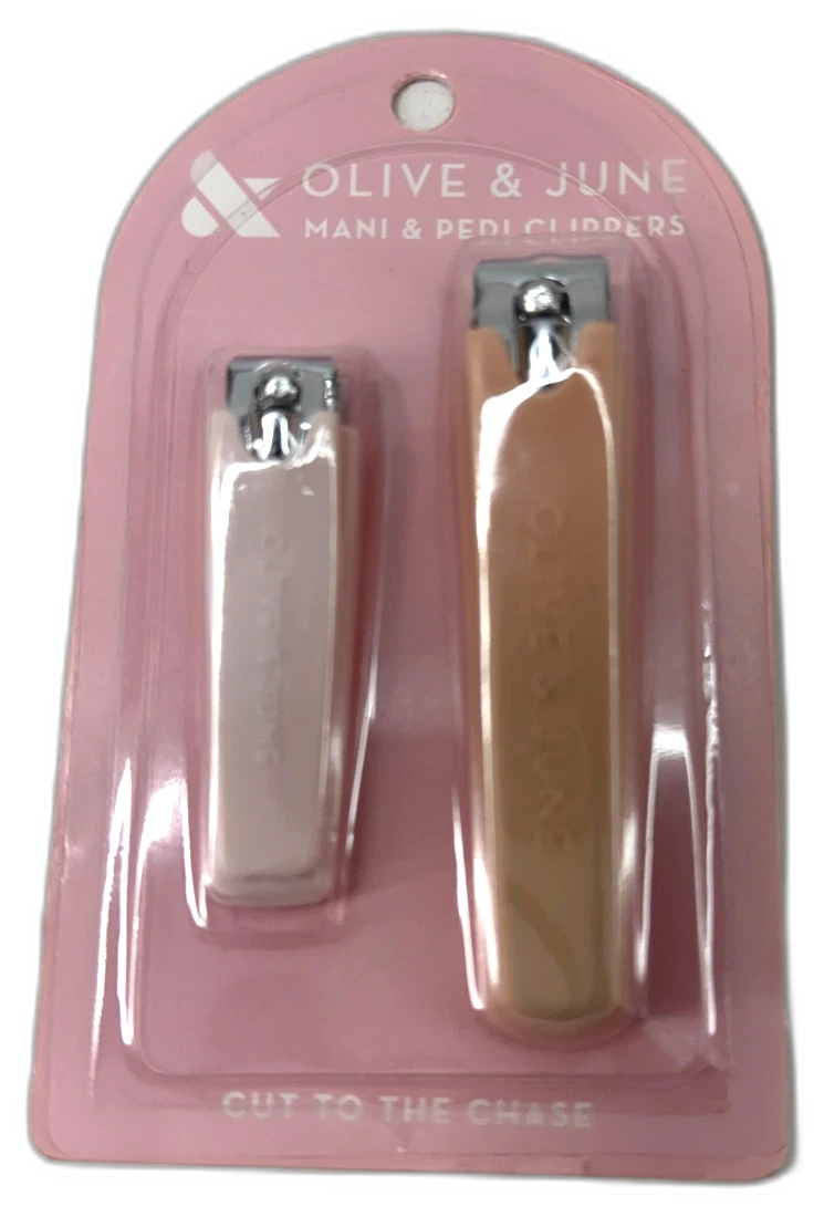 Olive & June Nail Clipper Set Flat-Edge Manis Grooming Tool Pack of 3 New