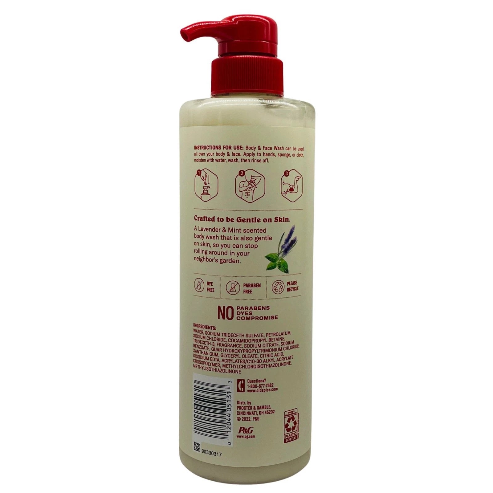 Old Spice GentleMan’s Blend Lavender Mint 18oz Body Wash – 3 Pack – New 3