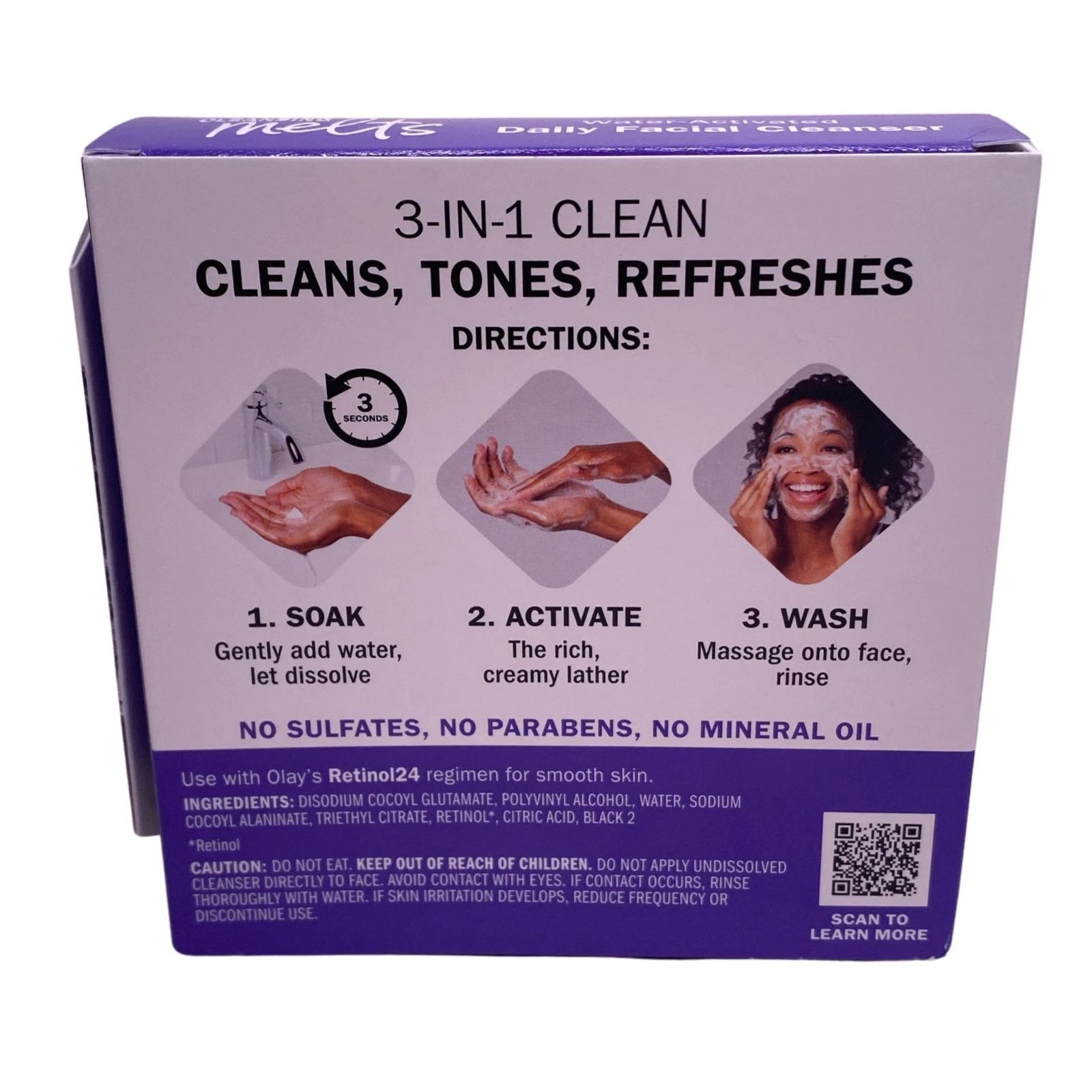 Olay Cleansing Melts Retinol Facial Cleanser 32ct 6 Pack New
