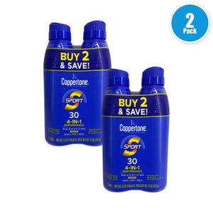 Coppertone Sport Sunscreen Spray 30 50 5.5oz 100 Total Exp 01/27 Pack of 2 New