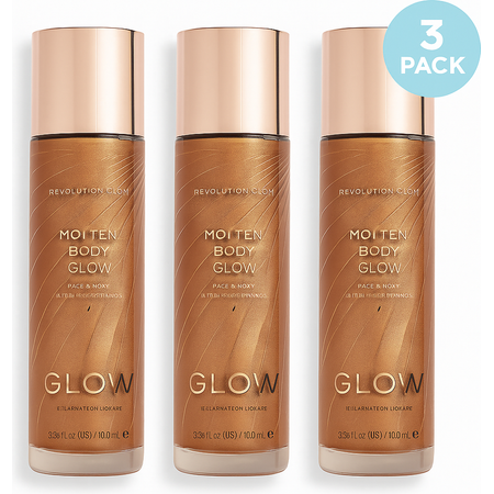Revolution Glow Molten Body Glow 3 Pack | Iluminador Corporal Líquido 3x100ml 1