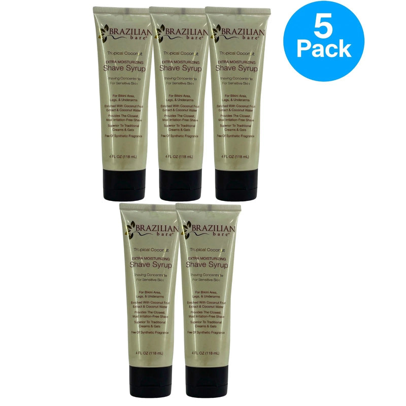 Brazilian Bare Tropical Coconut Extra Shave Syrup Concentrate 5 Pack New