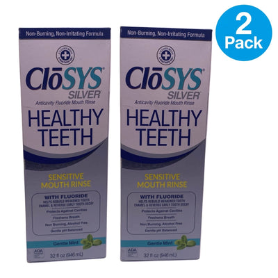 Closys Silver Healthy Teeth Mouth Rinse 32 fl oz 2 Pack New