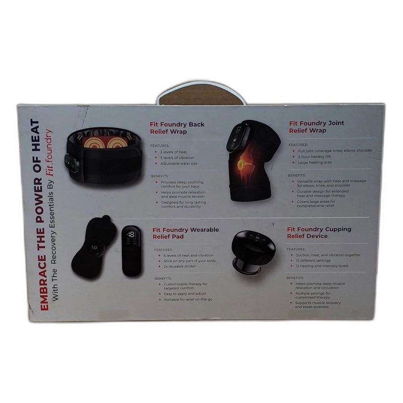 Fit Foundry 4-in-1 Heat Massage Recovery Pack Pain Relief Therapy Open Box