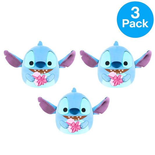 Squishmallows Disney Stitch Holding Heart Valentine Plush 8 inch 3 Pack