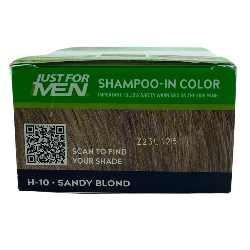 Just For Men Shampoo-In Color Haircolor H-10 Sandy Blond Gray Coverage 3 Pack