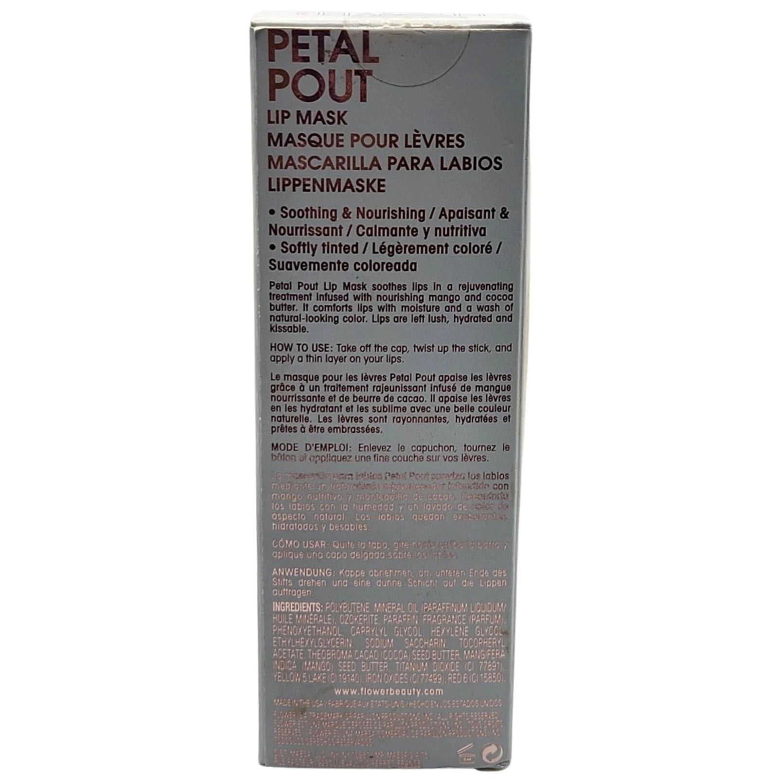 Flower Beauty Petal Pout Lip Mask LM4 Smooch 2 Pack New