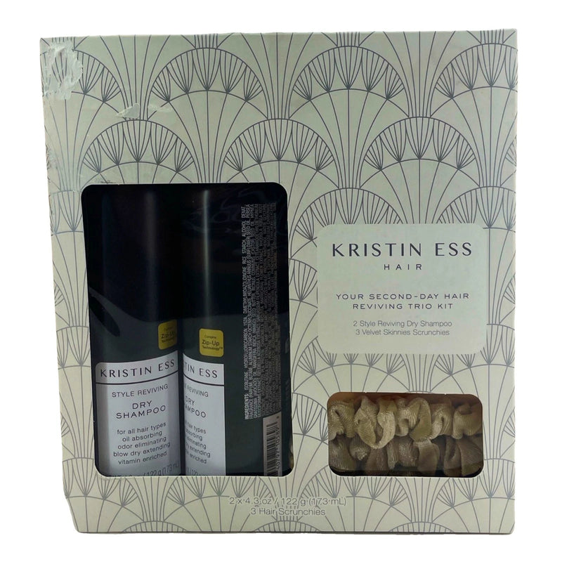 Kristin Ess Style Reviving Dry Shampoo Trio Kit - 2 Sprays + 3 Scrunchies