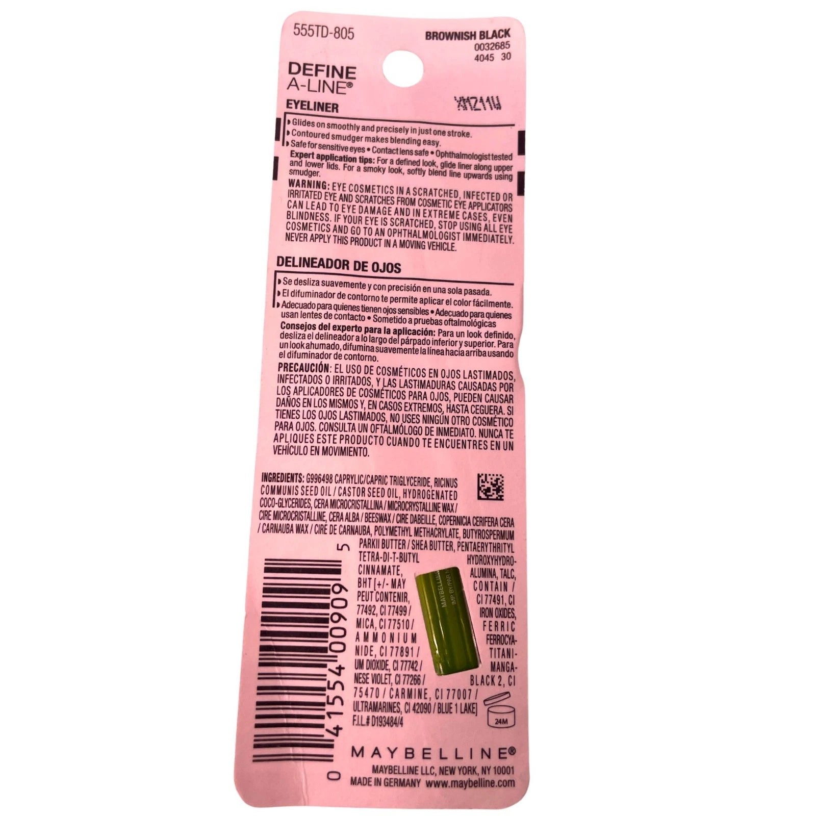 Maybelline Define A-Line Eyeliner 0.01 oz 805 Brownish Black 6 Pack New