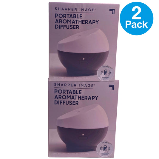 Sharper Image Portable Aromatherapy Diffuser USB Cable Max 50mL Capacity 2 Pack
