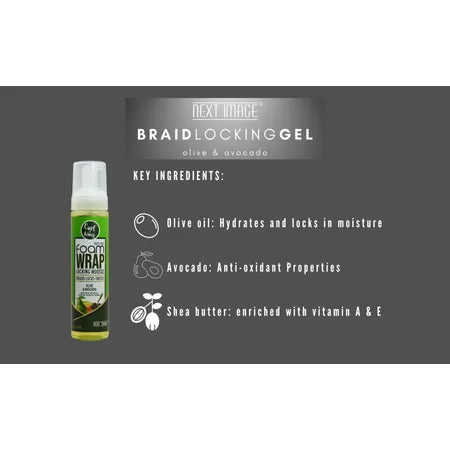 NEXT IMAGE - Foam Wrap Locking Mousse [Olive & Avocado] 8 oz