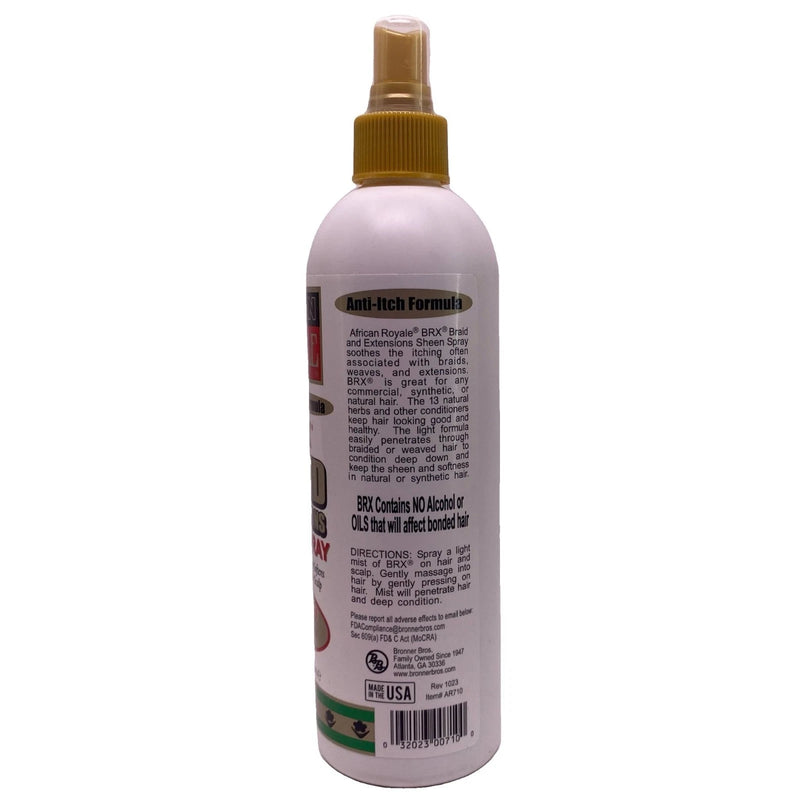 African Royale BRX Braid & Extensions Sheen Spray 12 oz 3 Pack New