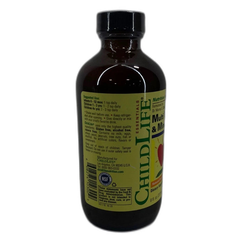 ChildLife Multi Vitamin Mineral Natural Orange Mango 8oz Exp 02/27 Pack of 2 New