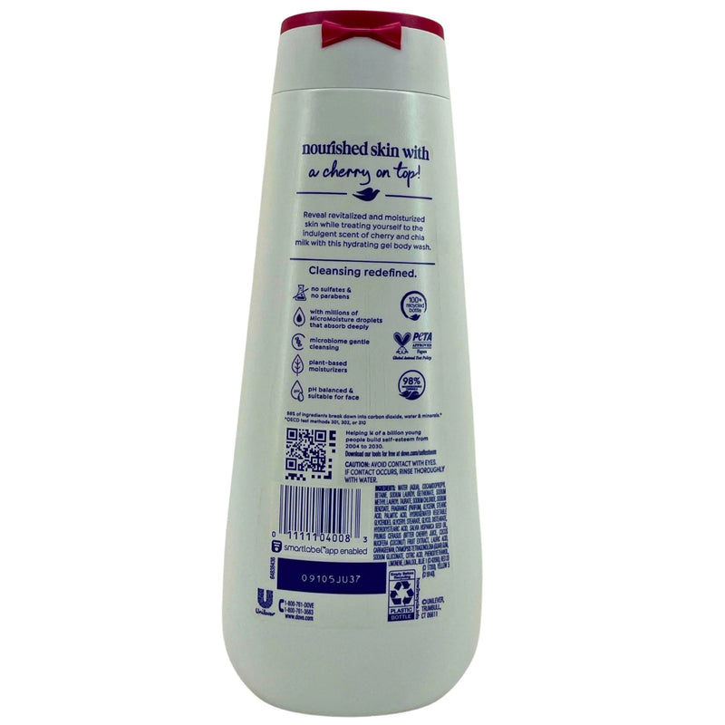 Dove Revitalize Body Wash Cherry + Chia Milk 24HR Renewing MicroMoisture 20 fl