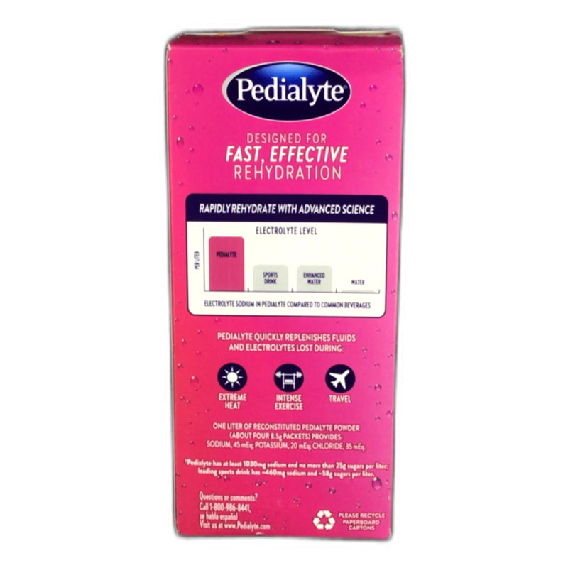 Pedialyte Fast Hydration Electrolyte Powder Strawberry Exp 12/26 Pack of 6 New