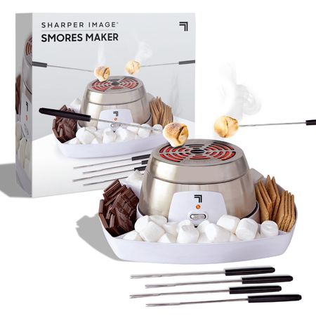SHARPER IMAGE Electric Tabletop S'mores Maker for Indoors, 6 Piece Set 1