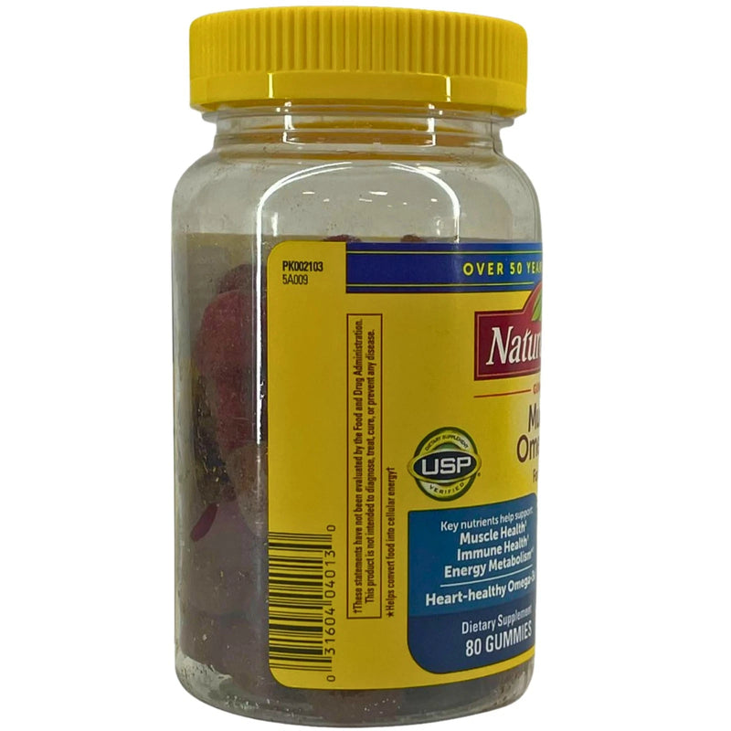 Nature Made Multi + Omega-3 For Him Strawberry Lemon & Orange Gummies 80 Count