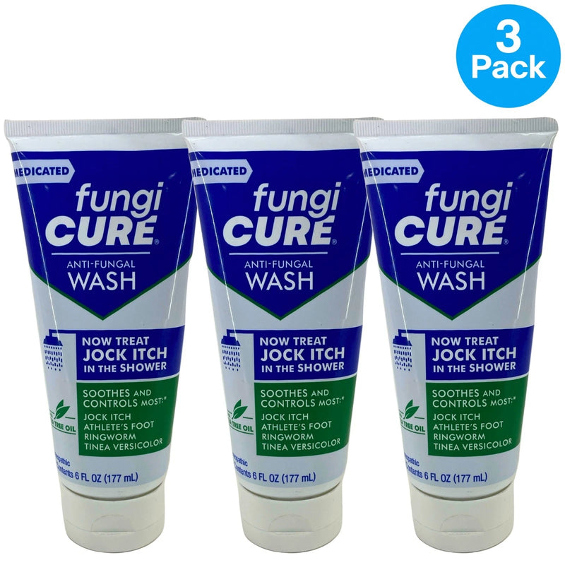 FungiCure Medicated Anti-Fungal Wash Tea Tree Oil 6 fl oz (3 Pack)