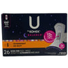 U by Kotex Balance Ultra Thin Pads Wings Overnight Absorbency 26ct 1 Pack New