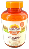 Sundown Naturals Vitamin C Supplement Caplets 1800 Total Exp 03/27 Pack of 6 New