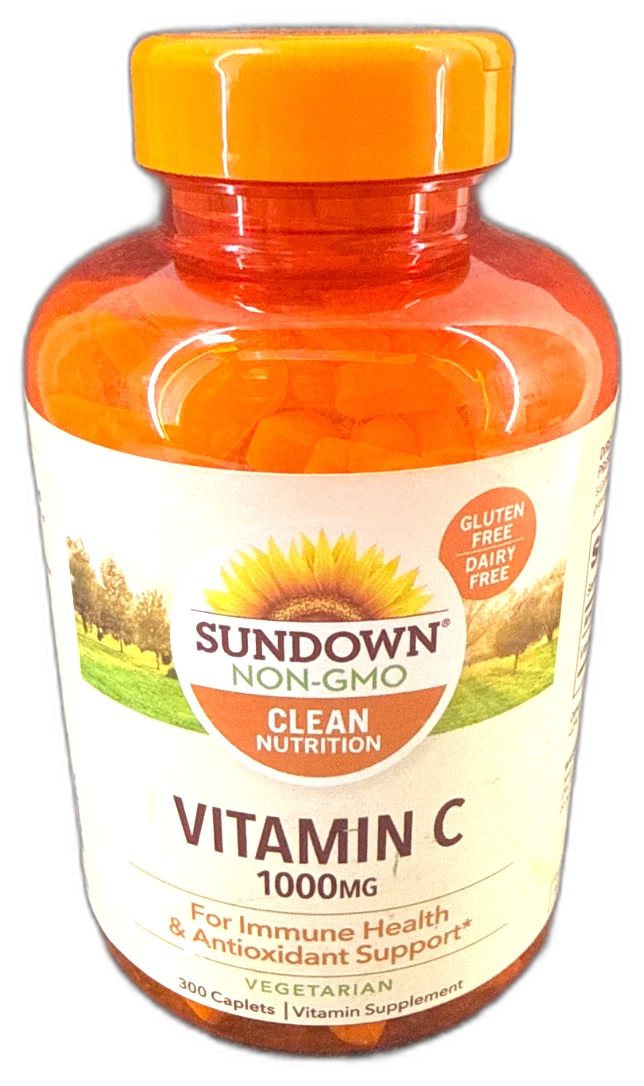 Sundown Naturals Vitamin C Supplement Caplets 1800 Total Exp 03/27 Pack of 6 New