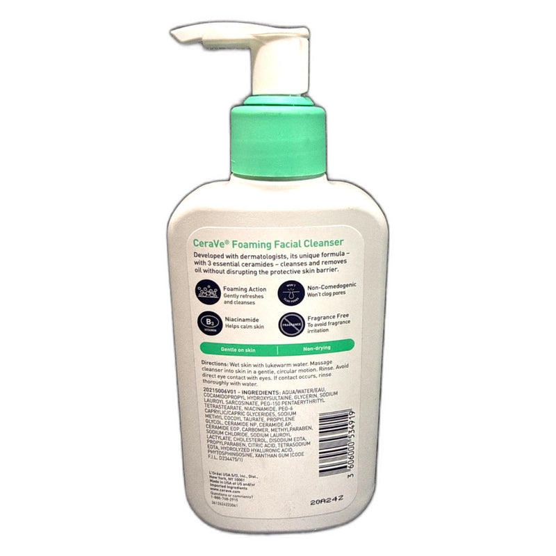 CeraVe Foaming Facial Cleanser 8oz Pack of 3 New
