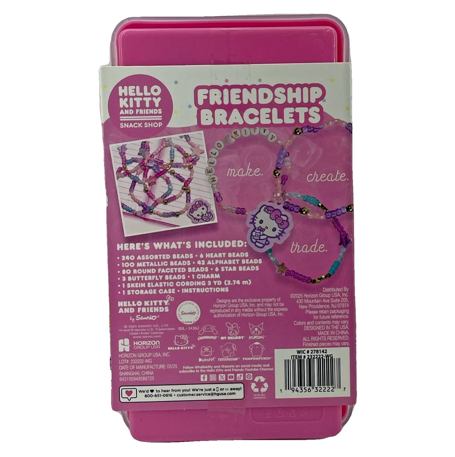 Hello Kitty and Friends Snack Shop Friendship Bracelets Jewelry Kit 12+ 2 Pack 3