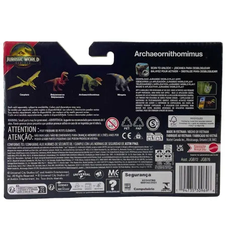 Jurassic World Rebirth Frenzy Pack Archaeornithomimus Figure Mattel 2 Pack