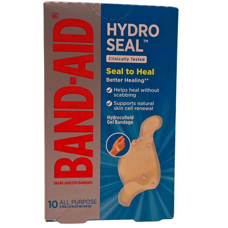 Band-Aid Hydro Seal Hydrocolloid Gel Bandages All Purpose 10 Count (4 Pack Bundl